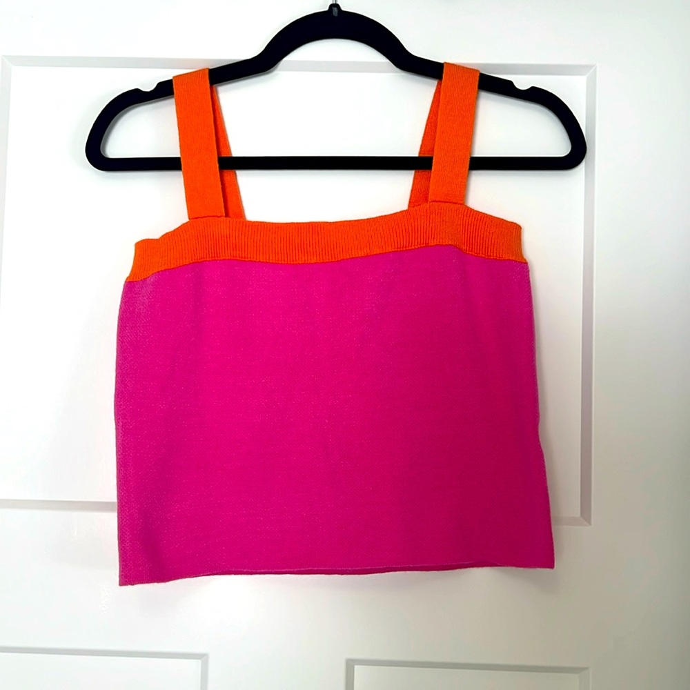 Crop sweater tank